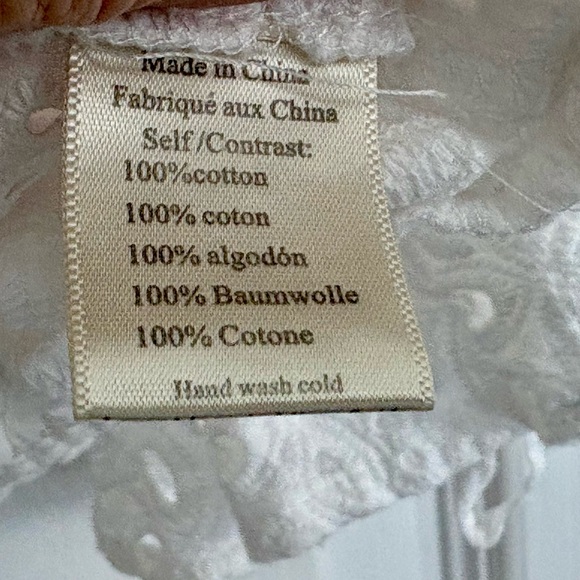 Anthropologie /Porridge Womens Top, White Eyelet Lace, size small - Picture 5 of 9